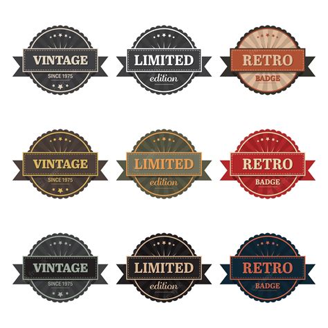 Premium Vector Vintage Labels Illustration On White Background