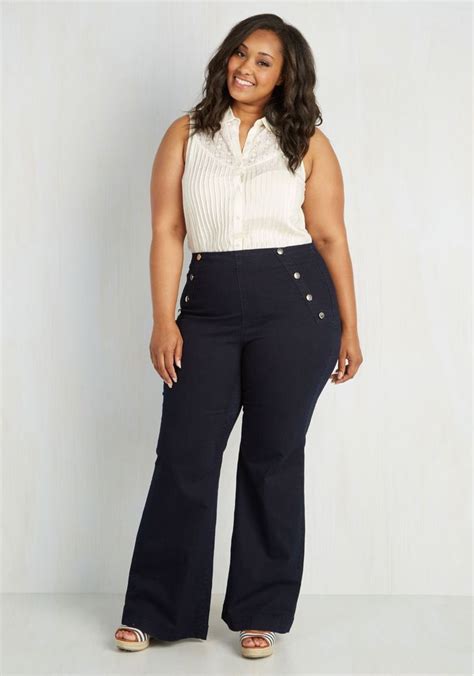 ANGRY RABBIT Sailorette The Seas Jeans In Dark Wash Plus Size