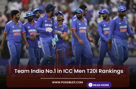 Team India No1 In Icc Men T20i Rankings