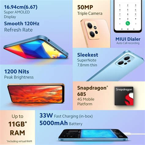 Buy Redmi Note 12 6GB RAM 64GB Sunrise Gold Online Croma