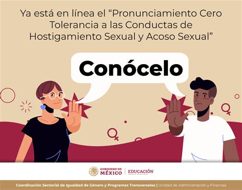 Pronunciamiento Cero Tolerancia A Las Conductas De Hostigamiento