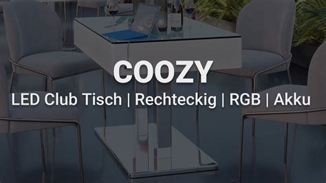 Led Tisch Coozy Rgb Akku Rechteckig Youtube