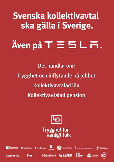 Flyer A Dubbelsidig Kollektivavtal Tesla Lo Distriktet I Sk Ne