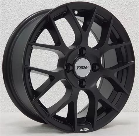 Roda Tsw Nurburgring 15 4x100 Preto Semibrilho Vw Gm Hyundai