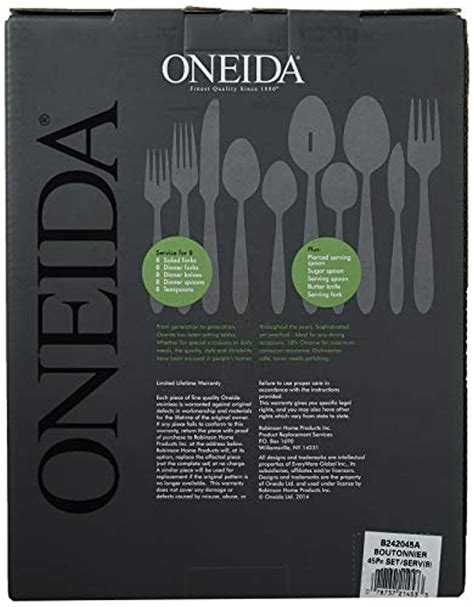 Oneida Boutonniere 45 Piece Flatware Set Service For 8