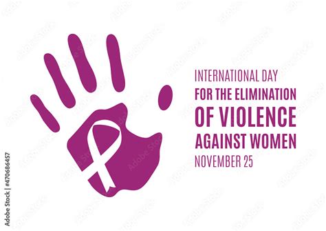 International Day For The Elimination Of Violence Against Women Vector Woman Handprint With