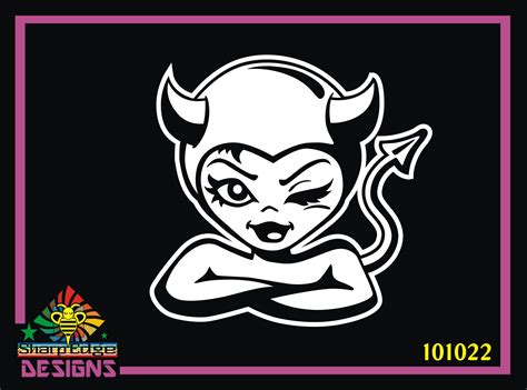 Little Devil Girl Vinyl Decal