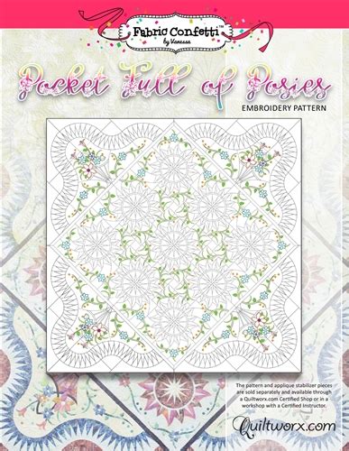 Pocket Full Of Posies Machine Embroidery Digital Download