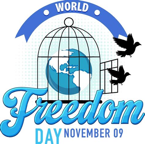 World Freedom Day Logo Design Vector Art At Vecteezy