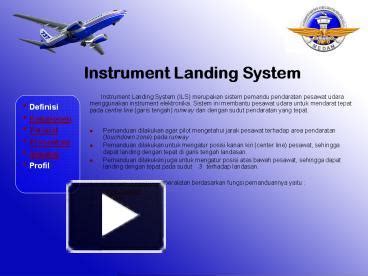 PPT Instrument Landing System PowerPoint Presentation Free To