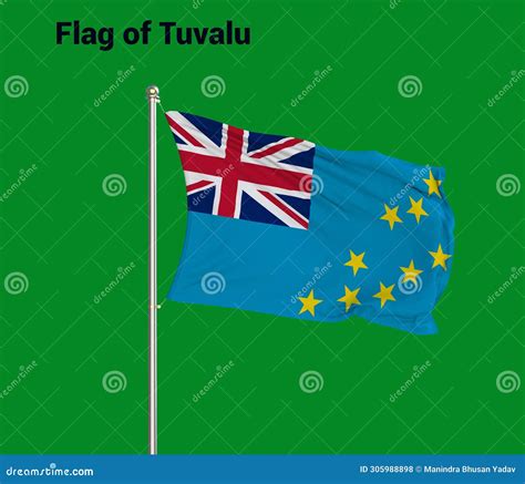 Flag of Tuvalu, Tuvalu Flag, National Flag of Tuvalu. Pole Flag of ...