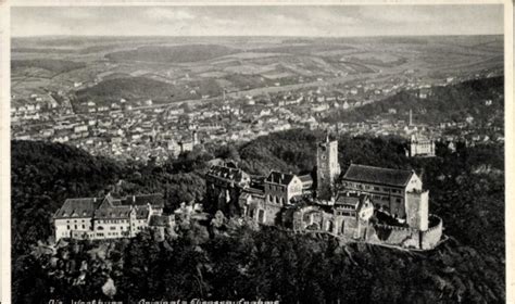 Eisenach Cp Lutherstadt Eisenach In Th Ringen Blick Auf Den Ort Mit