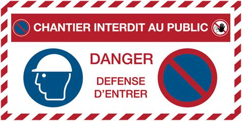 Panneau de chantier danger défense d entrer Seton Belgique