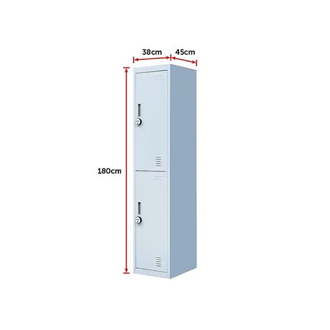 Two Door Vertical Locker For Office Gym Shed School Home Storage