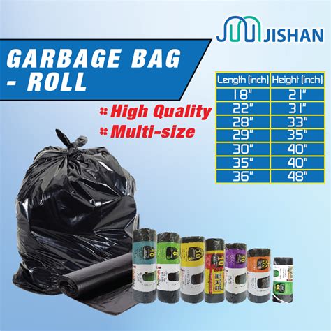 Multi-size Garbage Bag Roll / Plastic Rubbish Bag / Trash Bag / Bin Bag ...