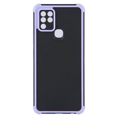 For Infinix Hot Eagle Eye Armor Dual Color Shockproof Tpu Pc Protective Case Purple