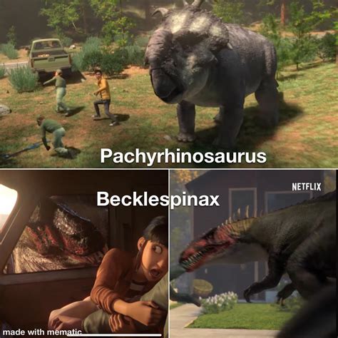 Screenshots Taken From The Chaos Theory Trailer Showing Becklespinax