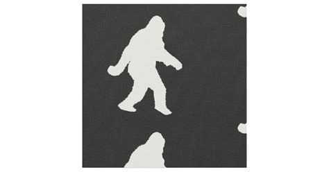 Sasquatch Silhouette Fabric | Zazzle