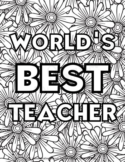 22 Cute Teacher Appreciation Coloring Pages And Cards Cassie Smallwood