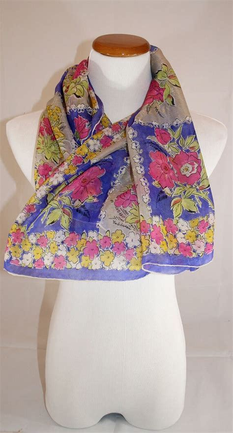 Vintage Spring Floral Scarf Gem