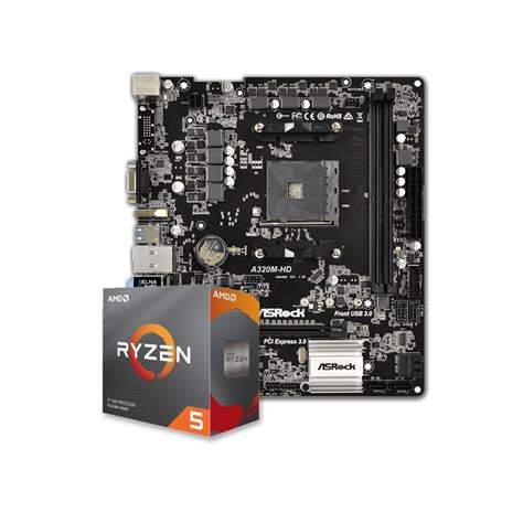 Kit Upgrade PC AMD Ryzen 5 3600 Placa Mãe Asus A320 Computadores