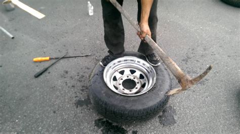 How To Remove A Tire From The Rim Youtube