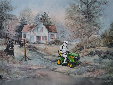 Artists Add Star Wars Characters To Old Thrift Store Paintings