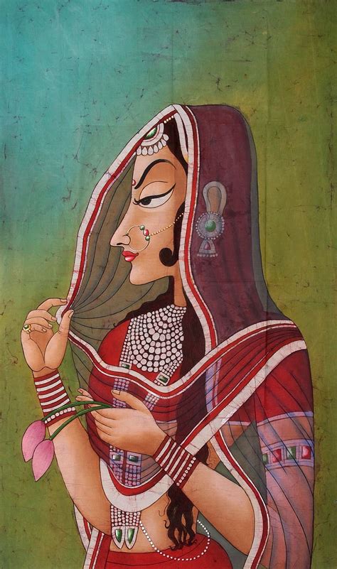 Painting Lady India Art And Craft Representation Human