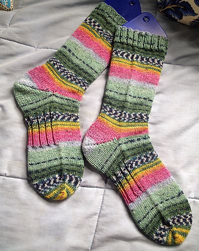 Ravelry Toe Up Sock On Two Circular Needles Pattern By Kristin Bellehumeur