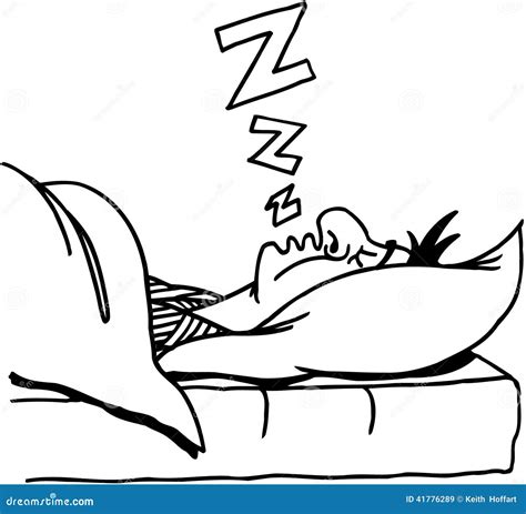 Sleeping Snoring Man Cartoon Vector Clipart | CartoonDealer.com #41776289