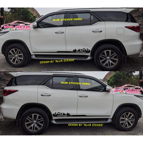 Jual New Design Sticker Fortuner Stiker Fortuner List Body Mobil Toyota