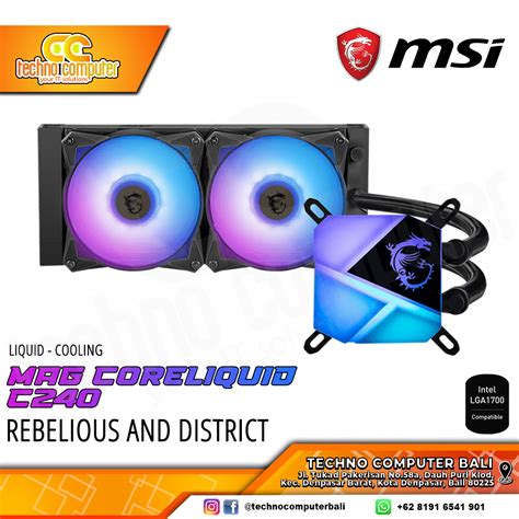 Msi Mag Coreliquid C Cpu Cooler Mm Aio Liquid Cooler