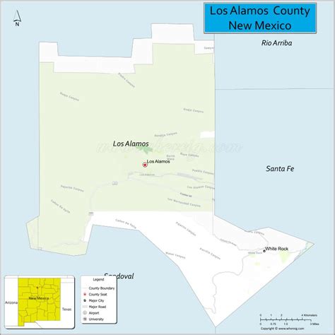 Map Of Los Alamos County New Mexico