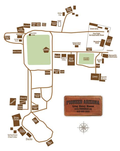 Pioneer Living History Museum Map- near Phoenix | Living history museum ...