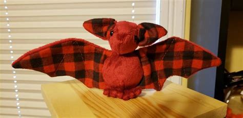 Buffalo Plaid Bat Cuddle Bat Soft Bat Plushie Buffalo Etsy Cute