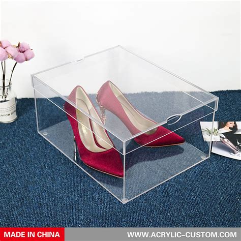 Wholesale Acrylic Womens Shoe Box Clear Acrylic Shoe Box Drawer