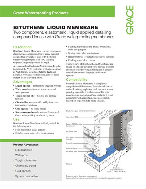 Pdf Bituthene Liquid Membrane Two Component Bituthene Liquid