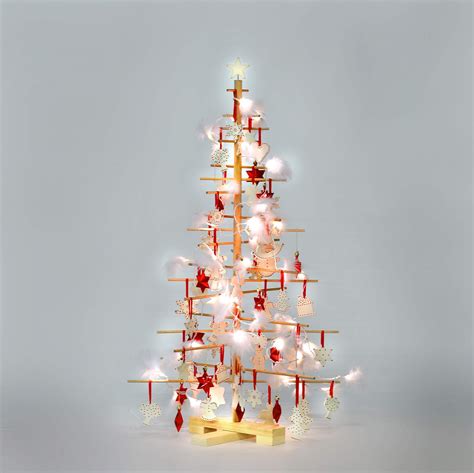 Xmas3 M Albero Di Natale In Legno Naturale 68 X 68 X 125 Cm Amazon It