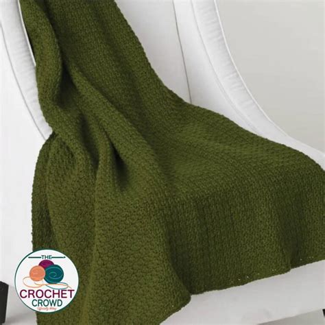 How To Crochet Simple Texture Afghan Pattern Tutorial The Crochet Crowd