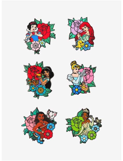 Loungefly Disney Princess Floral Blind Box Enamel Pin Hot Topic