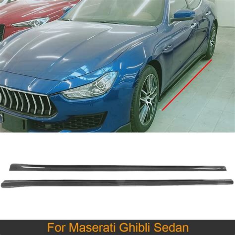 Carbon Fiber Side Skirts Body Kit For Maserati Ghibli Base Sedan 4 Door