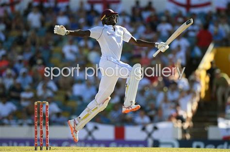 Jason Holder West Indies captain celebrates v England Barbados 2018 Images | Cricket Posters