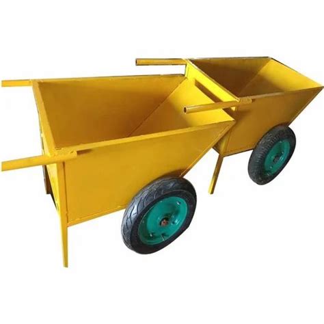 Rubber 100kg Mild Steel Construction Hand Trolley For Material