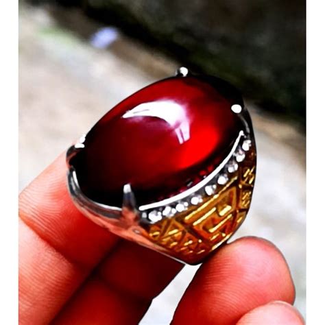 Jual Batu Cincin Pria Merah Siam Super Mewah Termurah Super Crystal Hq