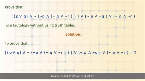 Logical Equivalence Laws Of Logic Ppt