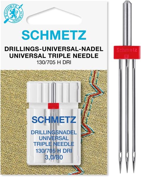 SCHMETZ Nähmaschinennadeln I 1 Drillings Universal Nadel 3 0 80 130