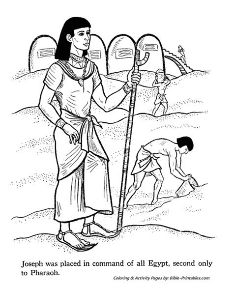 Joseph Saves Egypt From Famine Old Testament Coloring Pages Bible