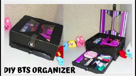 DIY BTS MAKE AND JEWELRY ORGANIZER Organizador De Maquiagem E