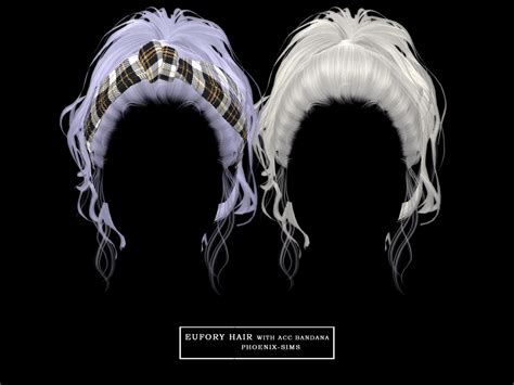 Eufory Hair With Acc Bandana Download Zariah Phoenix Sims