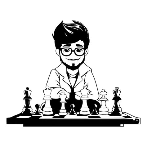 Premium Vector Businessman Playing Chess Vector Illustration Of A Man